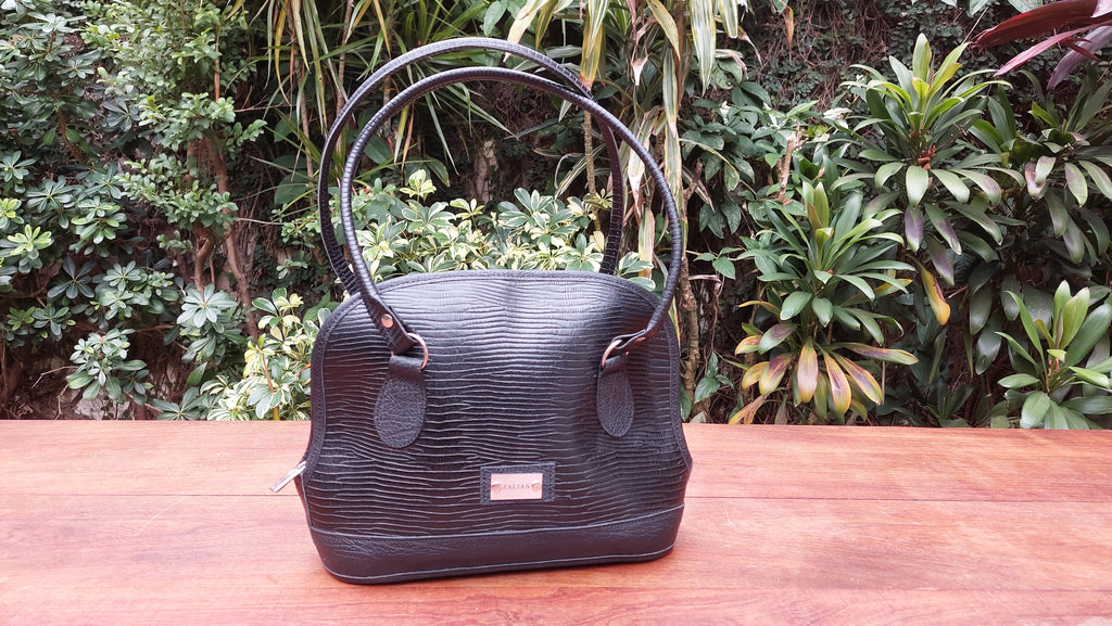 Cartera de Cuero Vacuno Mestia - Negro