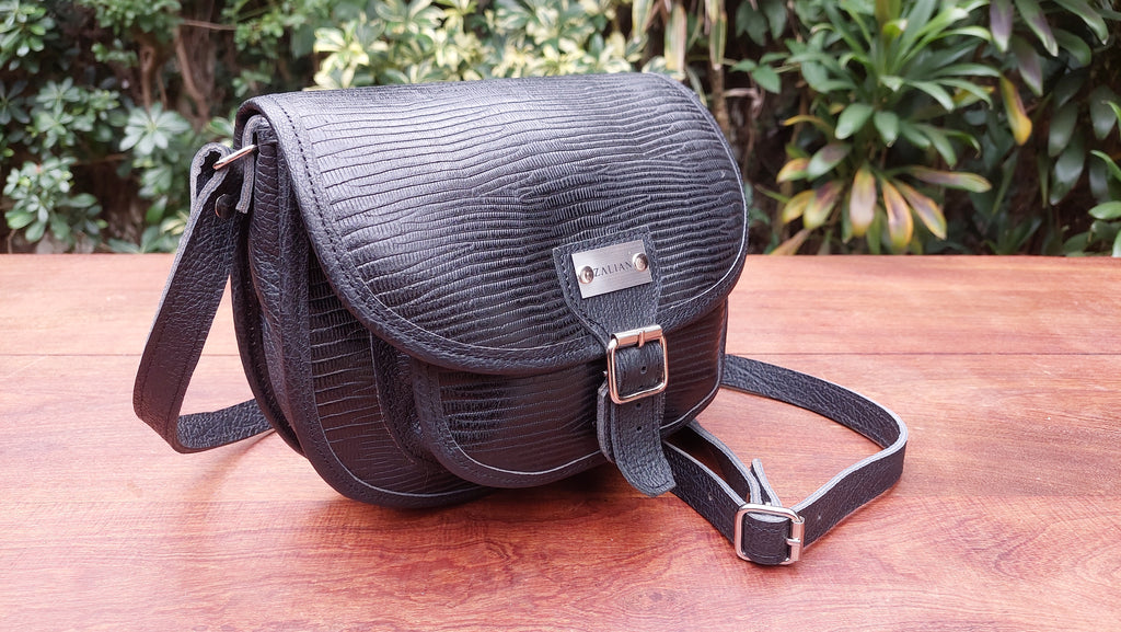 Cartera de Cuero Vacuno Ushguli - Negro