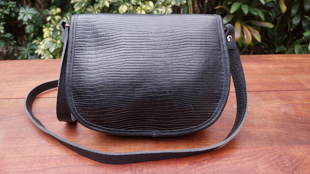Cartera de Cuero Vacuno Ushguli - Negro