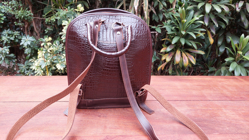 Mochila de Cuero Vacuno Khevi - Chocolate