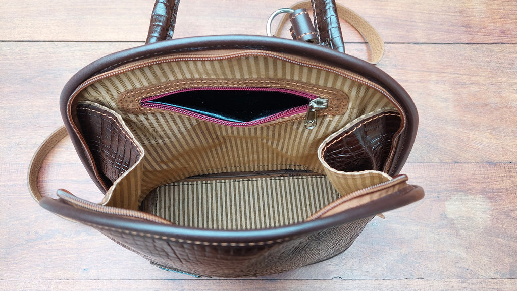 Mochila de Cuero Vacuno Khevi - Chocolate