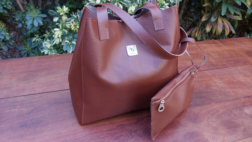 Mini Tote Bag de Cuero Vacuno - Suela
