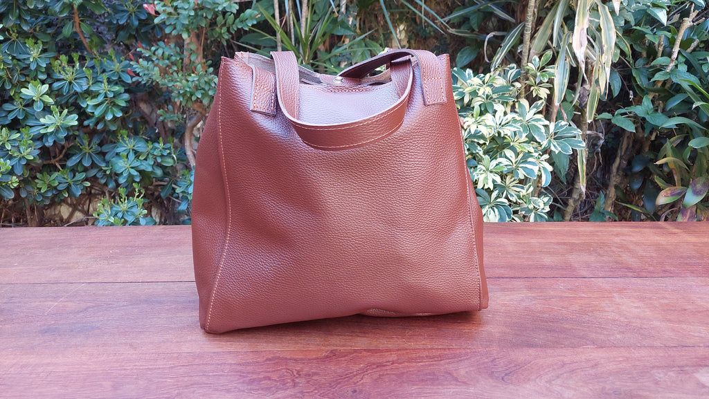 Mini Tote Bag de Cuero Vacuno - Suela