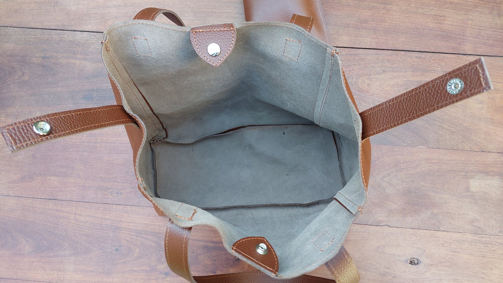 Mini Tote Bag de Cuero Vacuno - Suela