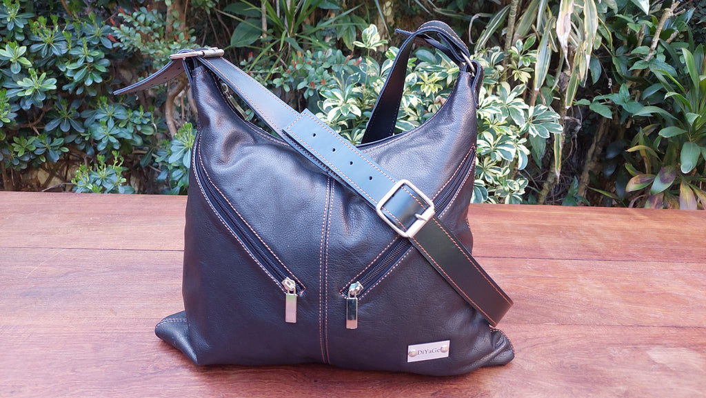 Cartera de Cuero Vacuno Tafí - Negro