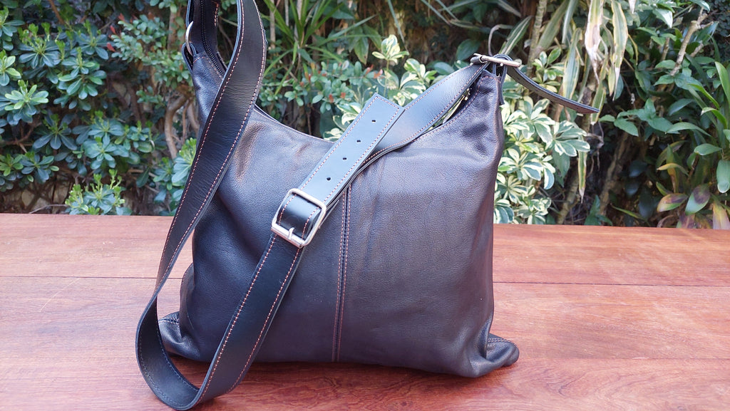 Cartera de Cuero Vacuno Tafí - Negro