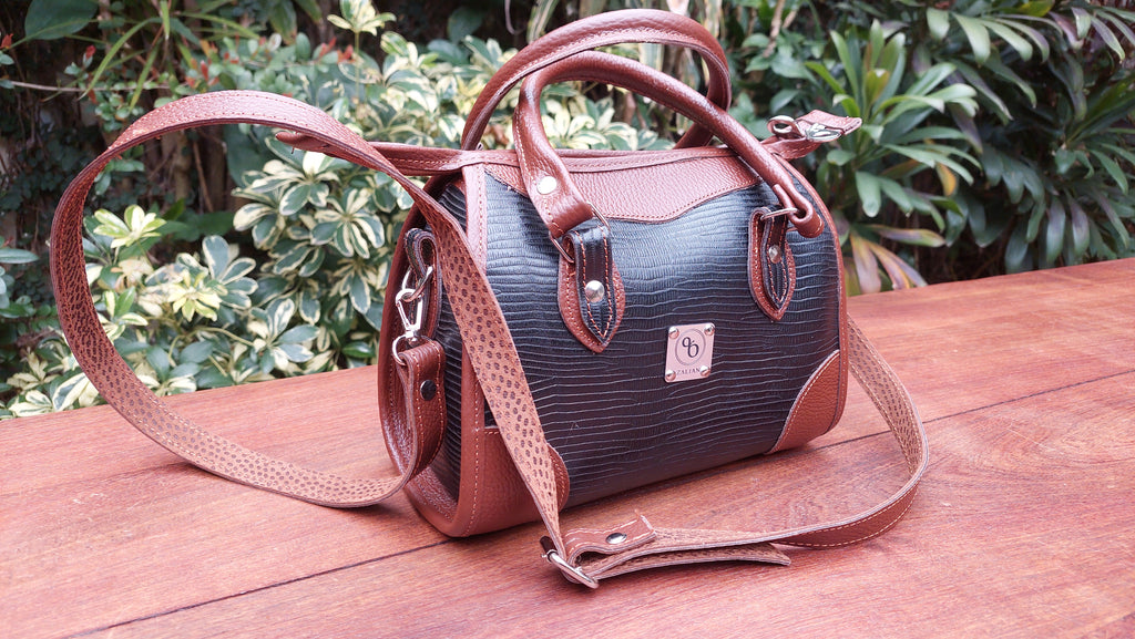 Mochila de Cuero Vacuno Mirabeli - Negro