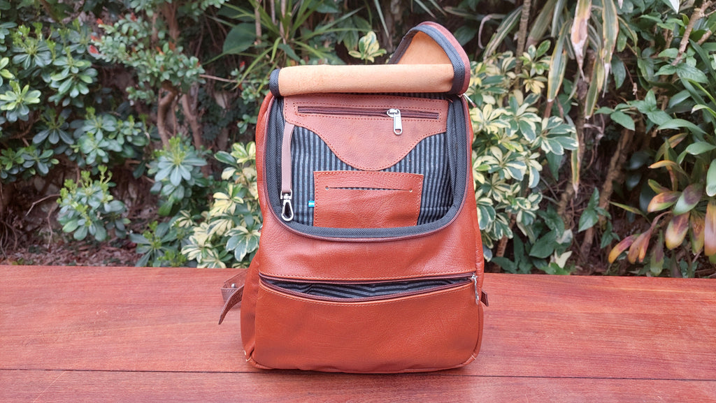 Mochila de Cuero Vacuno Chañar - Suela