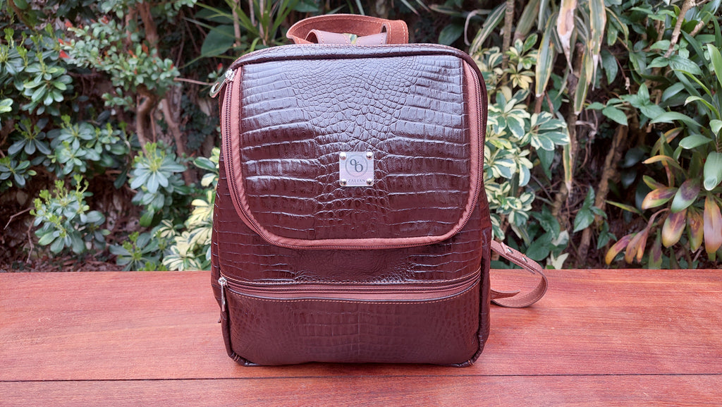 Mochila de Cuero Vacuno Chañar - Chocolate