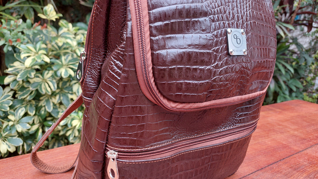 Mochila de Cuero Vacuno Chañar - Chocolate