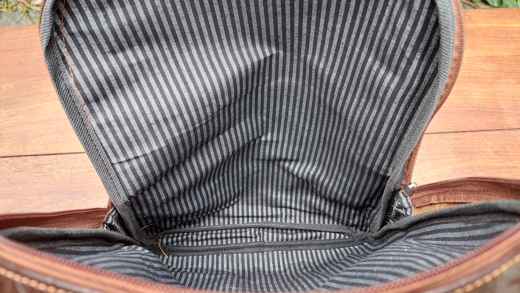 Mochila de Cuero Vacuno Chañar - Chocolate