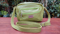 Bandolera de Cuero Vacuno Iguazú - Verde Manzana