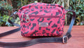 Bandolera de Cuero Vacuno Iguazú - Animal Print Rojo