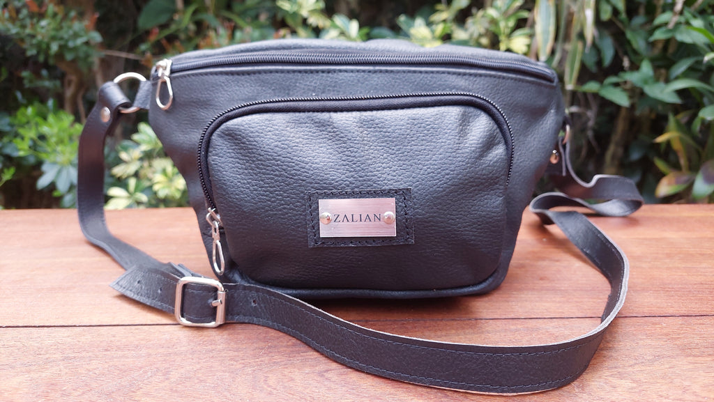 Bandolera de Cuero Vacuno Pampeana - Negro