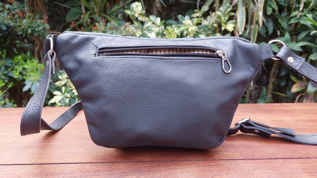 Bandolera de Cuero Vacuno Pampeana - Negro