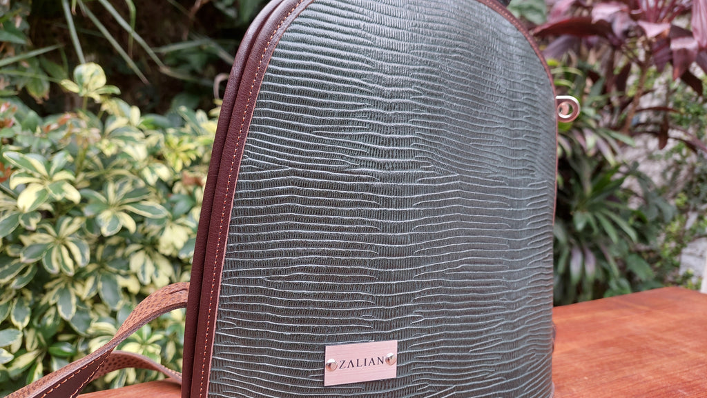 Mochila de Cuero Vacuno Caldén - Verde