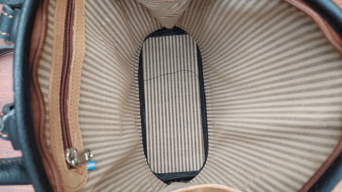 Mochila de Cuero Vacuno Caldén - Negro