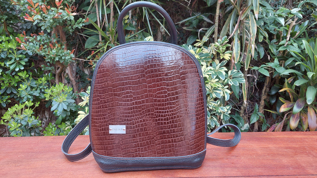 Mochila de Cuero Vacuno Caldén - Chocolate