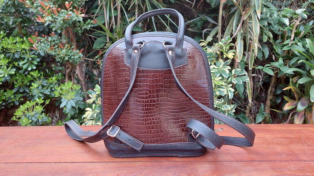 Mochila de Cuero Vacuno Caldén - Chocolate