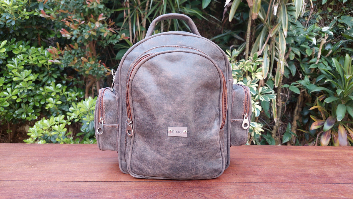 Mochila de Cuero Vacuno Monserrat - Africano