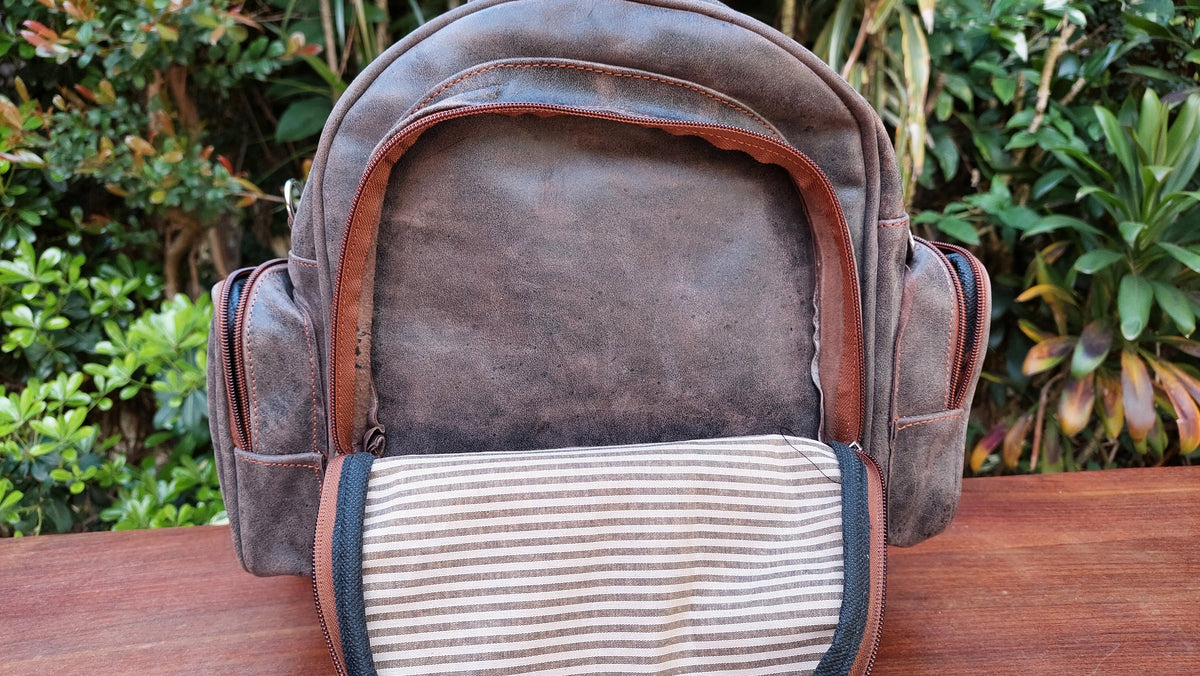 Mochila de Cuero Vacuno Monserrat - Africano
