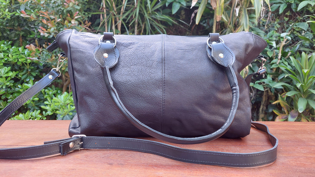 Cartera de Cuero Vacuno Tbilisi - Negro