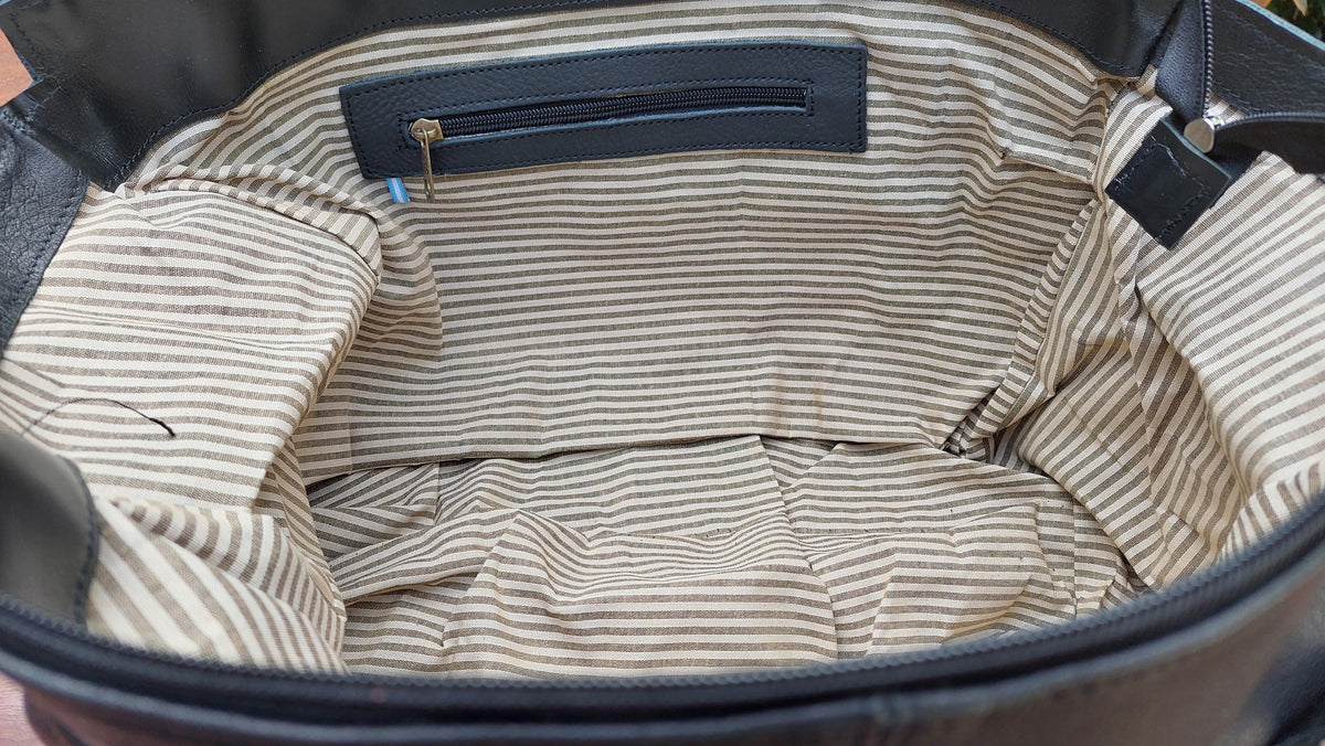 Cartera de Cuero Vacuno Tbilisi - Negro