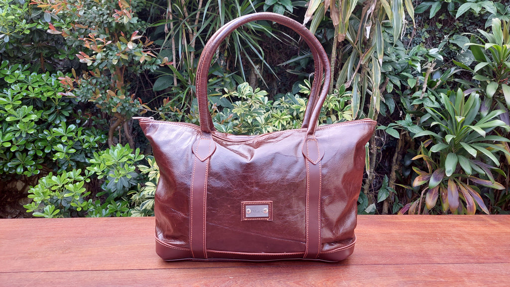 Cartera de Cuero Vacuno Tbilisi - Chocolate