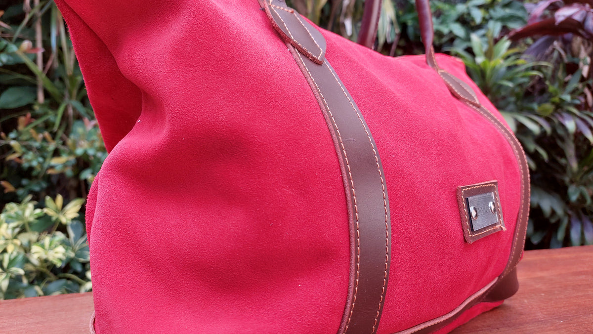 Cartera de Cuero Vacuno Tbilisi - Rojo Gamuza