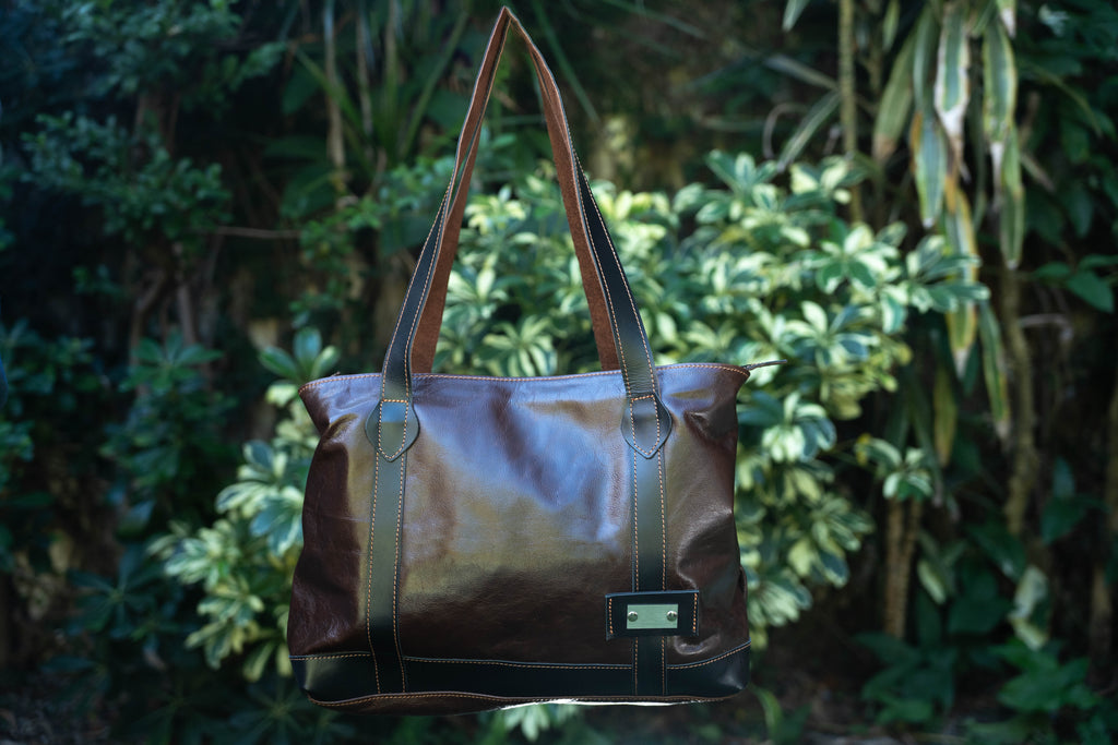Cartera de Cuero Vacuno Madryn - Chocolate