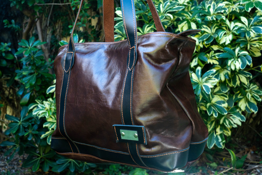 Cartera de Cuero Vacuno Madryn - Chocolate