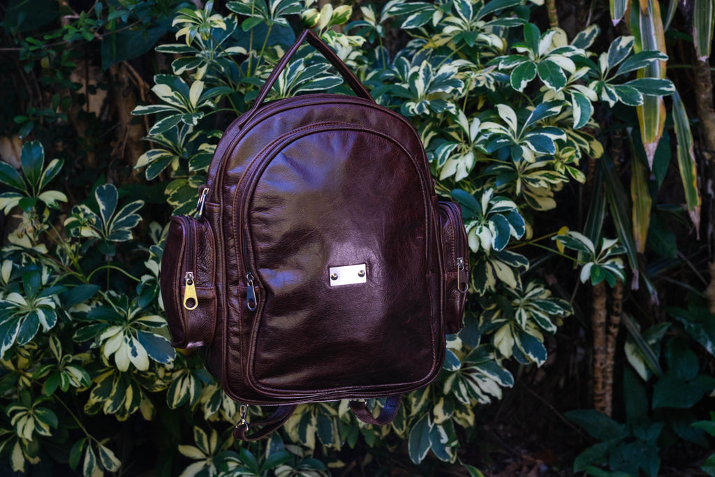 Mochila de Cuero Vacuno Monserrat - Chocolate