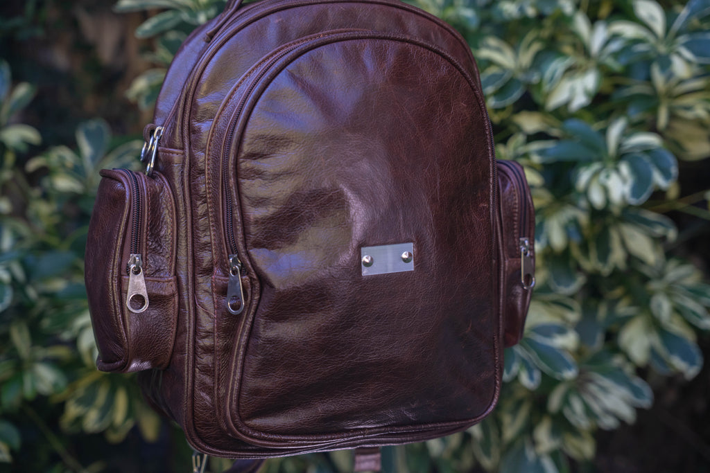 Mochila de Cuero Vacuno Monserrat - Chocolate