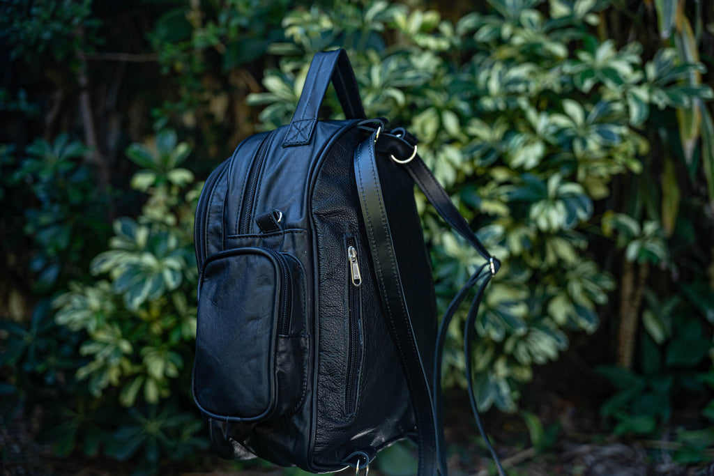 Mochila de Cuero Vacuno Monserrat - Negro