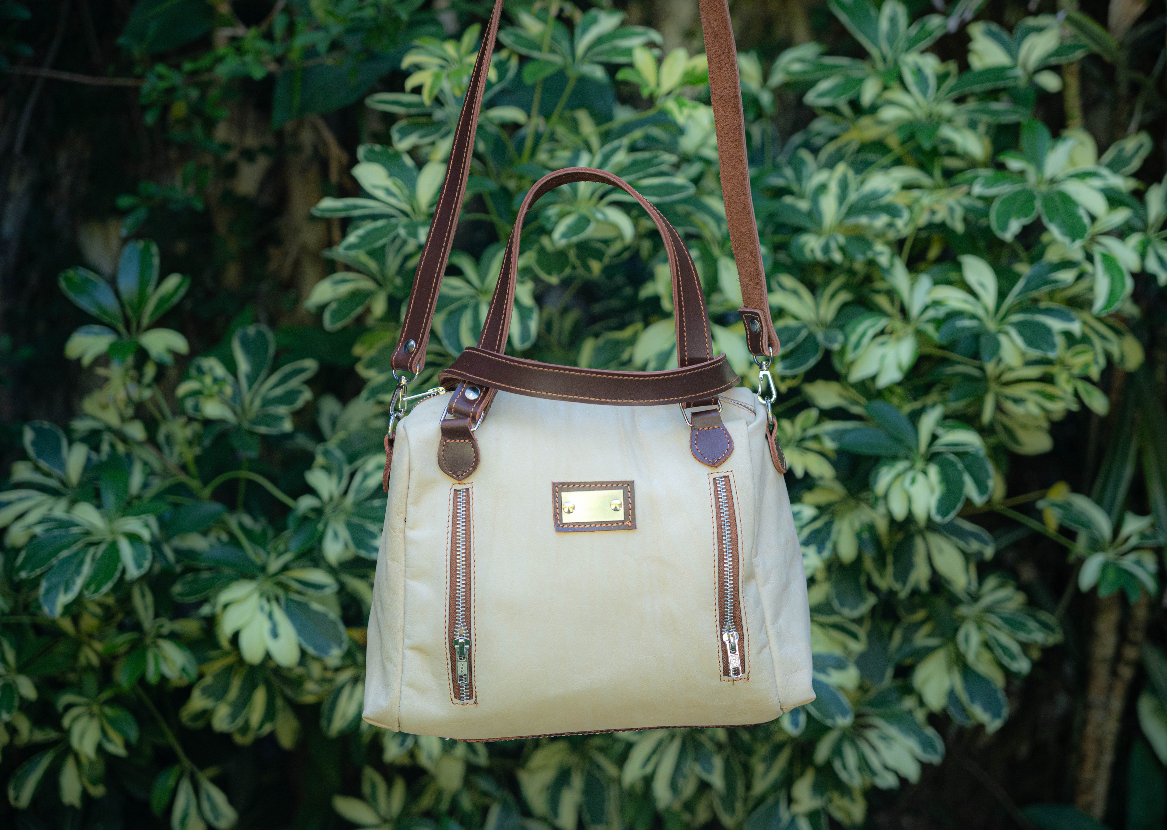 Cartera de Cuero Vacuno Cafayate - Arena